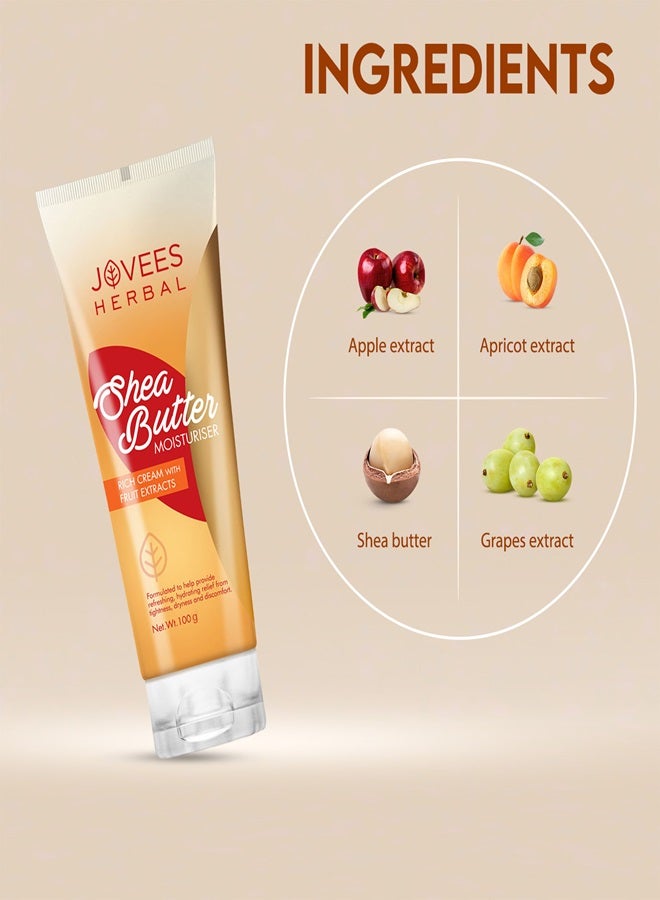 Jovees Herbal Shea Butter Moisturiser 100g | Deep Hydration & Nourishment | Softens & Smoothens Dry Skin | Non-Greasy Daily Moisturizer For Men & Women - Image 5